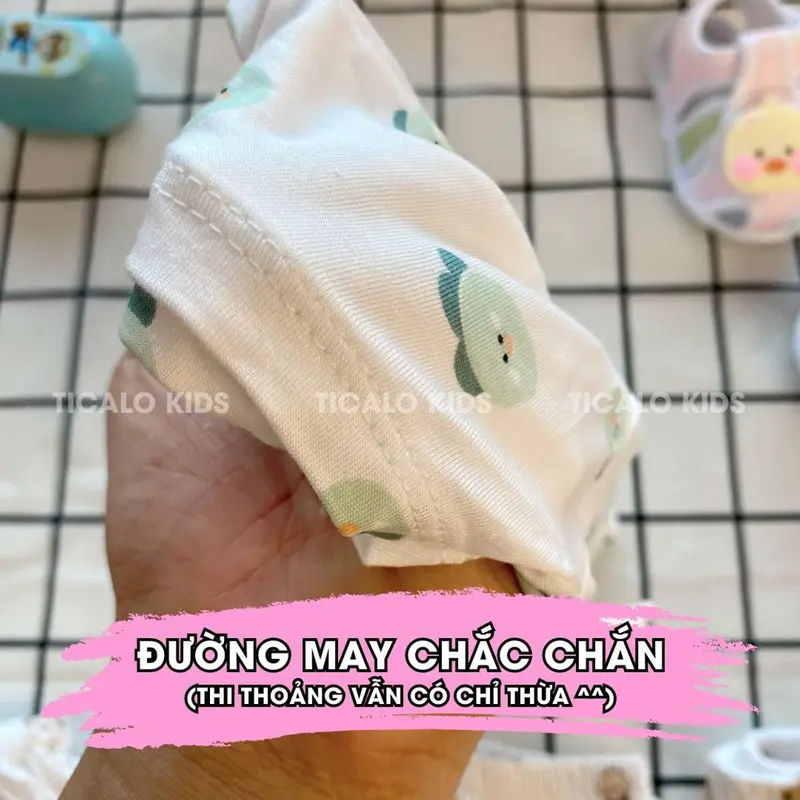 Quần cộc LẺ sơ sinh - Trắng hoạ tiết - Chất thun lạnh, mềm, mịn 5