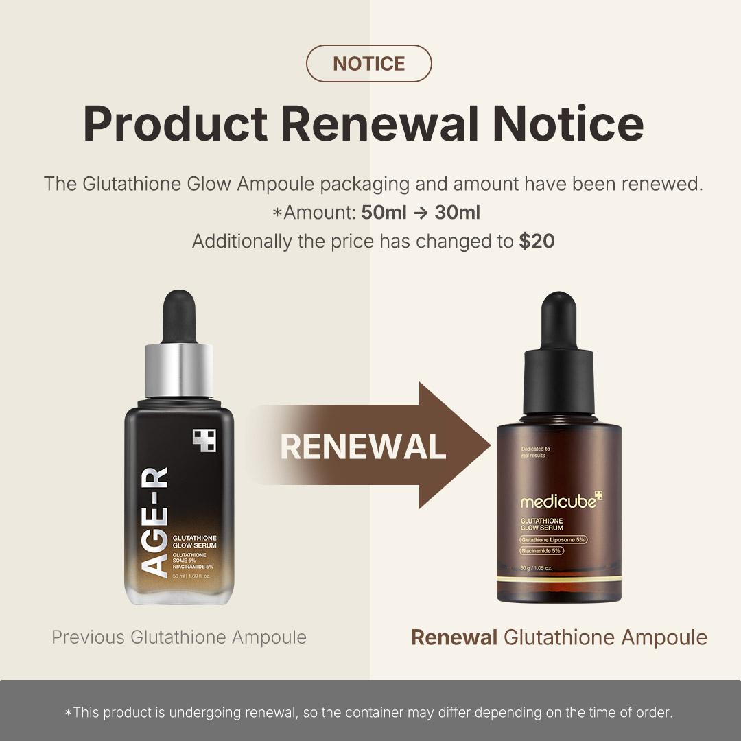 Medicube AGE R Glutathione Glow Serum 30ml Exclusive Pigmentation &  Elasticity Serum for 24Hr Pure Radiance Glowing with Active Glow zom  Technology Daily Use for Youthful Skin Korean Skin Care