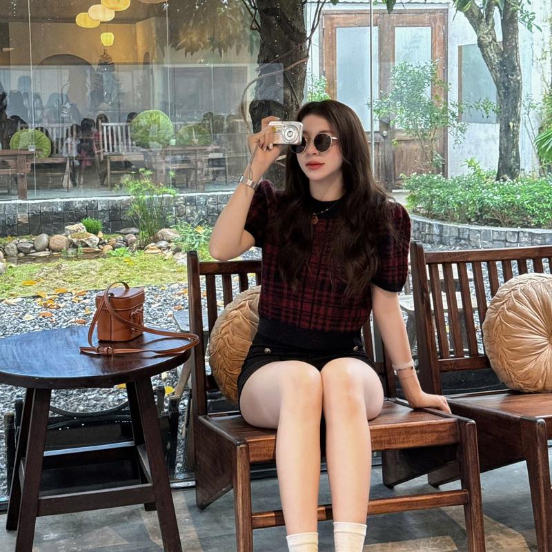 (ẢNH OLDSCHOOL) Quần SHORT DẠ TWEED form ôm túi vuông Q1528 7