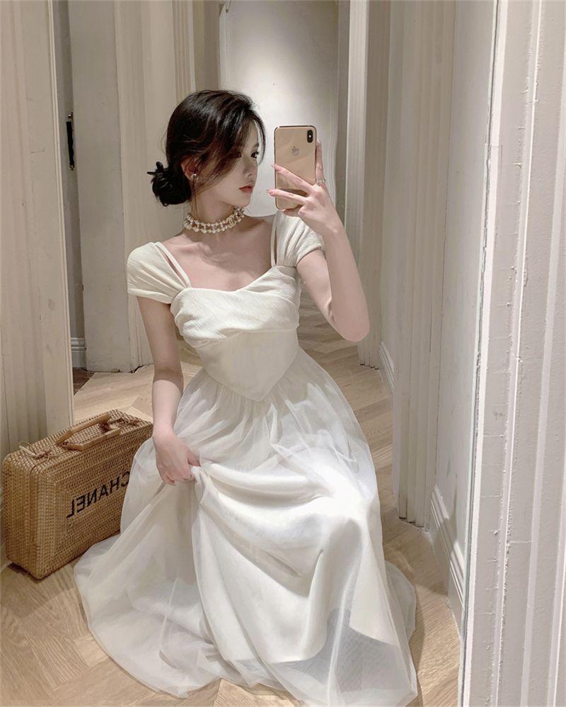 Product Introduction of Váy Dài Công Chúa Dây Lưới Thiết Kế Thanh Lịch Cao Cấp Ngọt Ngào Bộ Sưu Tập Mùa Hè, Hàng Mới Về, Váy Tiệc Trà Tình Yêu Đầu Tiên Bó Sát Eo, Thích Hợp Cho Người Hâm Mộ, Với Số Lượng 5130 12