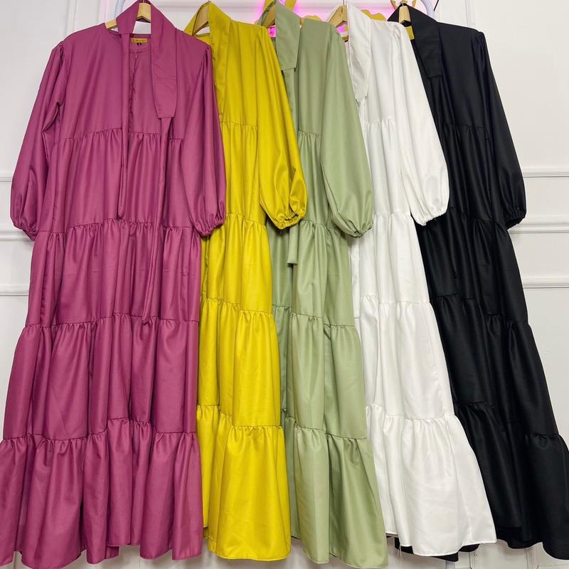 DRESS NABILLA BY HAURA DRESS KATUN Wanita Toyobo Karet Casual Busui Balon 3