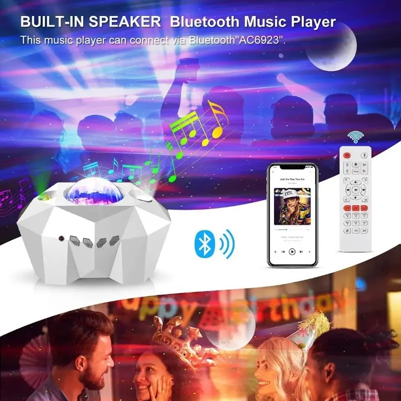 MYLIGHT.ID Lampu Proyektor Dream Aurora Galaksi Bulan / Moon Projection 4