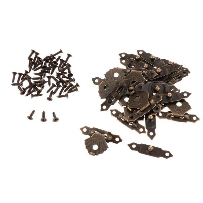 12pcs Antique Bronze Hasp Latch Mini Buckle Locks for Handmade Wooden Box 4