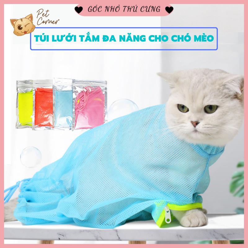 Túi lưới đa năng cho chó mèo - Túi tắm cho mèo, hỗ trợ cắt mó.ng 0