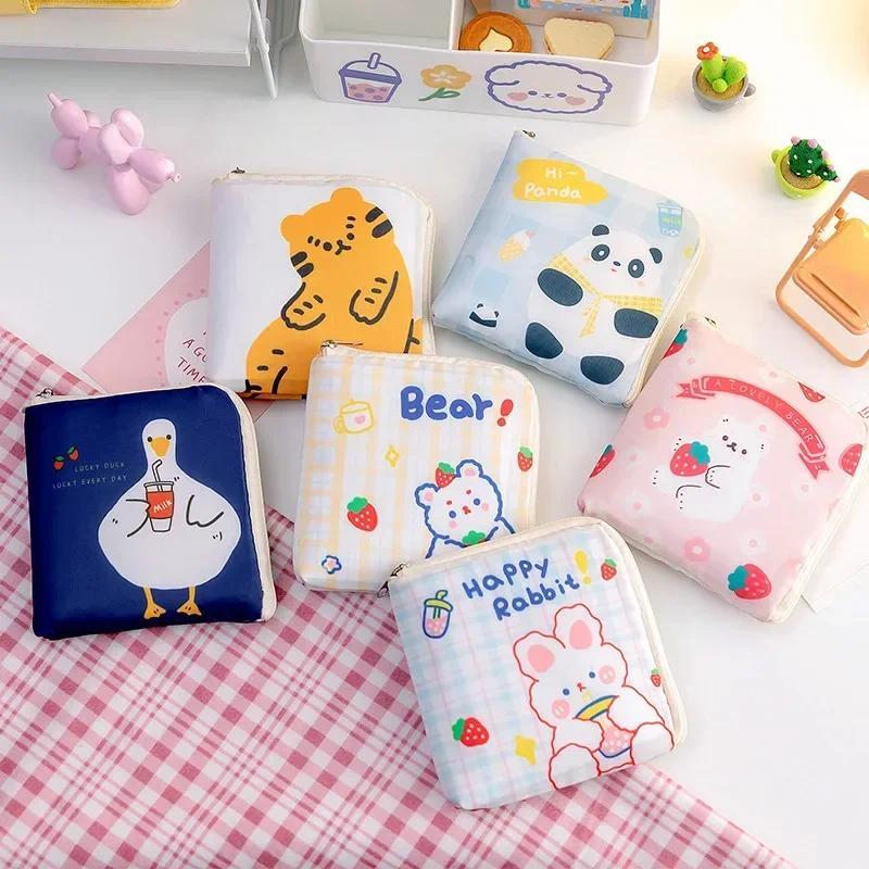 Túi Đựng Băng Vệ Sinh, Thiết Kế Hoạt Hình Kawaii Dễ Thương, Túi Đựng Mỹ Phẩm, Túi Đựng Tiền Xu Mini, Túi Đựng Tai Nghe Và Cáp Dữ Liệu, Túi Đựng Thẻ Tín Dụng ID 2