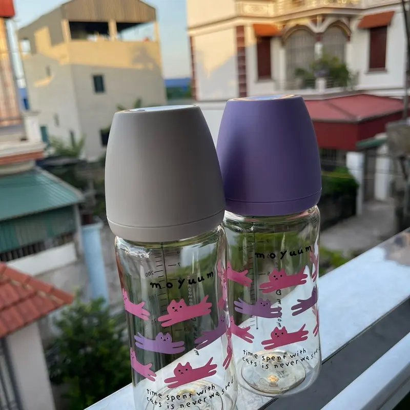 DC đựng trữ sữa moy mèo tím , mèo ghi 170ml,270ml 2
