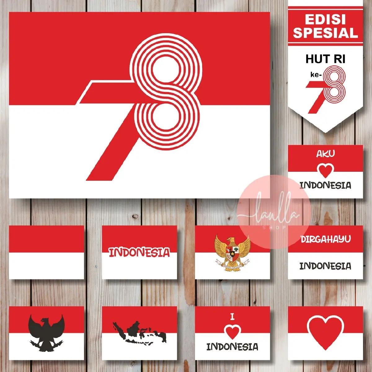 STIKER PIPI HUT RI STIKER KEMERDEKAAN STIKER MERAH PUTIH MURAH