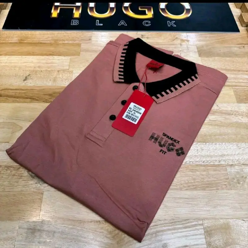 Kaos Krah Hg Selection Original Bahan Tebal Pria Dewasa Hitam Pendek Kerah - M L XL 8