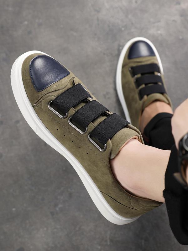 Men's Casual Lace Up Slip on Sneaker, Fashionable Comfortable Breathable Shoes for Daily Wear, Lightweight Breathable Shoes for All Seasons 1