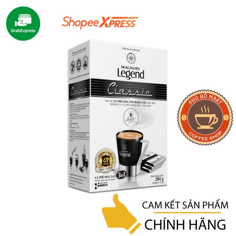 【Ưu đãi có thời hạn】 【Phiên bản nâng cấp】 Cà Phê Sữa Hòa Tan Trung Nguyên Legend Classic - Loại Hộp 12 gói