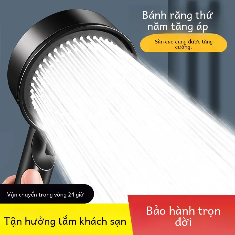 Vòi Hoa Sen Tăng Áp, Vòi Tắm, Áp Suất Cao, Cầm Tay Năm Bánh Răng, Vòi Phun, Thích Hợp Cho Máy Nước Nóng, Bộ Đồ Phòng Tắm, Vòi Phun Nước
