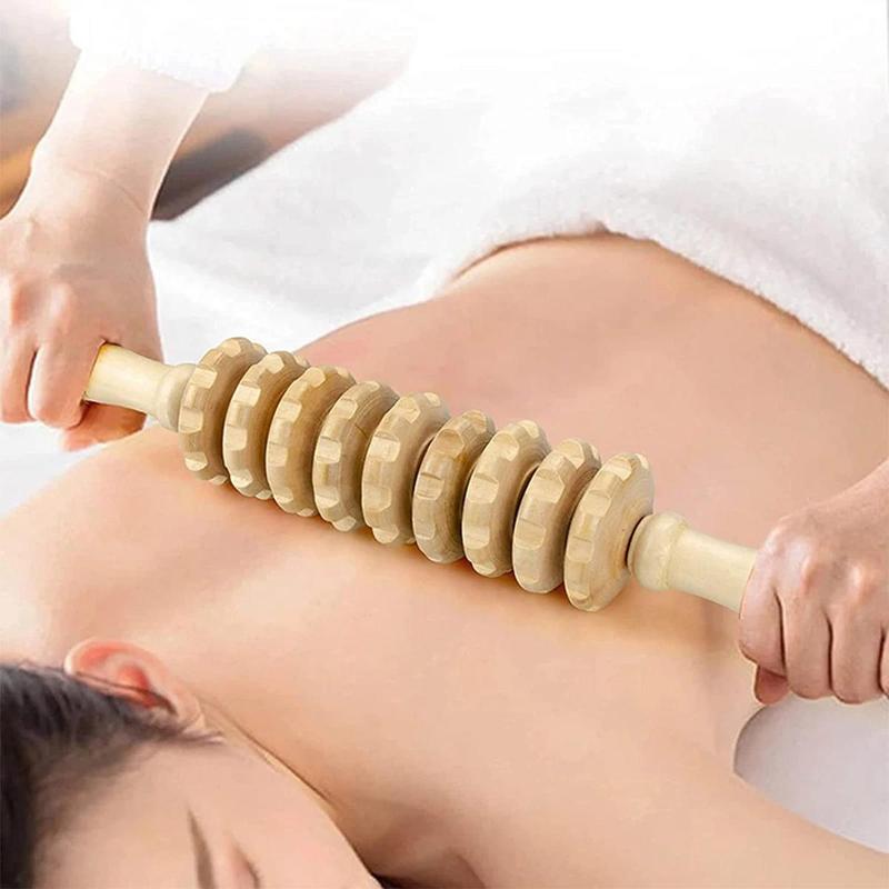 Product Introduction of Wooden Manual Massage Tool Set, 5 Counts/set Professional Wooden Body Massage Tool for Muscle 6