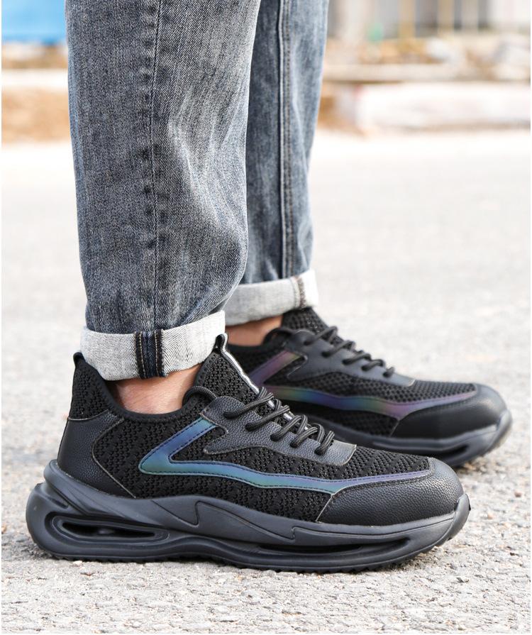Product Introduction of In Stock Steel Toe Shoes Safety Shoes Protective Footwear Four Seasons Labor Protection Shoes Anti-Smash and Anti-Puncture Lightweight Men's and Women's Steel Toe Cap Breathable Mesh Safety Shoes 11