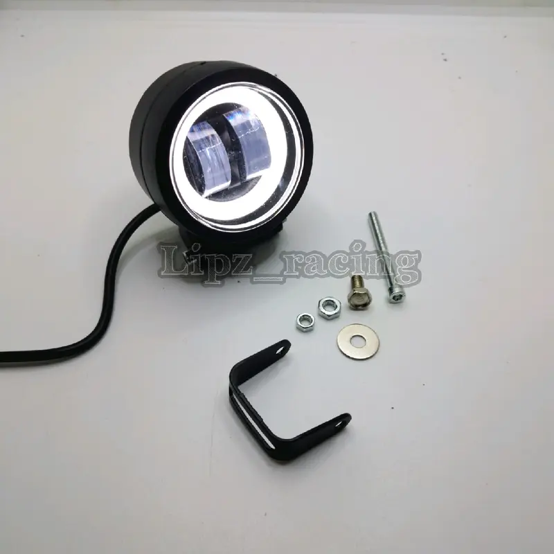 lampu tembak sorot tembak led cwl 2 mata 4d  cree model.bulat body plastik untuk semua jenis motor Motorcycle 5