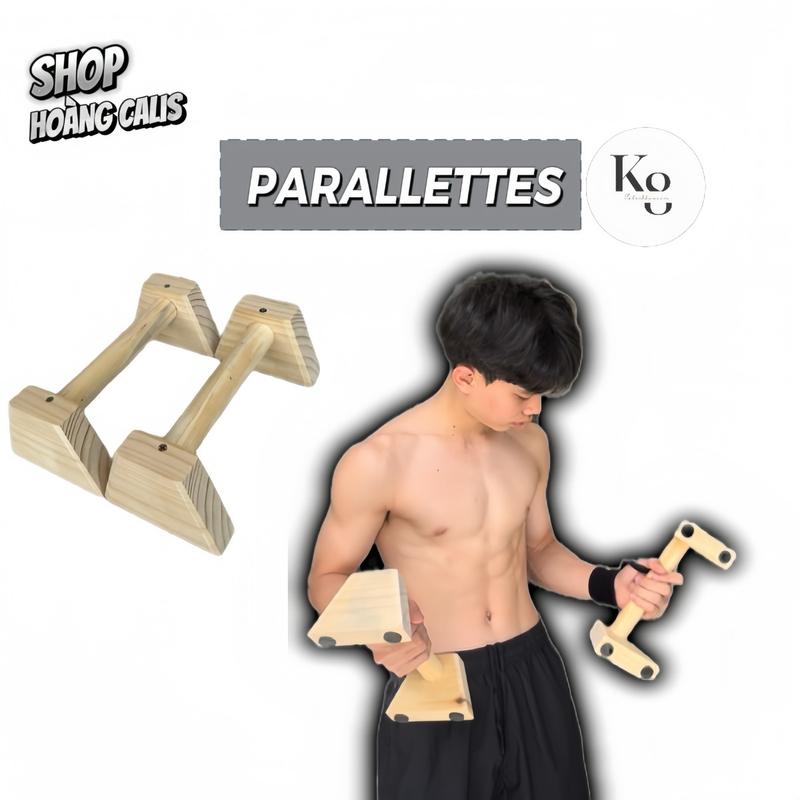 ￼[SIÊU GỌN] PARALLETTES GỖ - DỤNG CỤ HÍT ĐẤT, CHỐNG ĐẨY BẰNG GỖ THÔNG