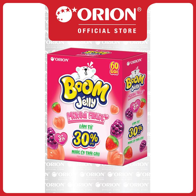 [ĐỘC QUYỀN ONLINE] Kẹo dẻo Boom Jelly THẠCH Orion MIX VỊ hộp 60 gói (750g)