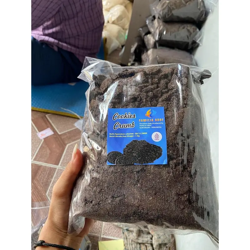 BUBUK COOKIES CRUMB 1 KG TOPPING MAKANAN DAN MINUMAN BUBUK BISKUIT HITAM 3