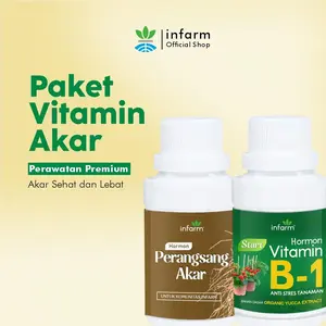 INFARM - Paket Vitamin Akar dan Penguat Akar Nutrisi Akar Kuat Vitamin Tanaman Anti Stress 100ml Nutrisi Sepaket Akar dan Penguat Akar Tanaman Anti Stress Anti Layu Full Nutrisi Batang Akar Daun Tanaman Pindah Media Tanam Pupuk Nutrisi Berkualitas Tinggi