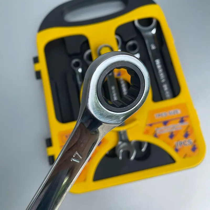 Bộ cờ lê tự động 7 chi tiết 8-19mm, Bộ cờ lê vòng miệng tự động 4