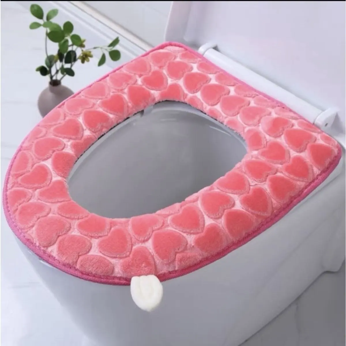miếng Đệm lót nhà vệ sinh gia đình mùa đông dày không thấm nước nắp nhà vệ sinh dây kéo nắp đậy đệm nhà vệ sinh