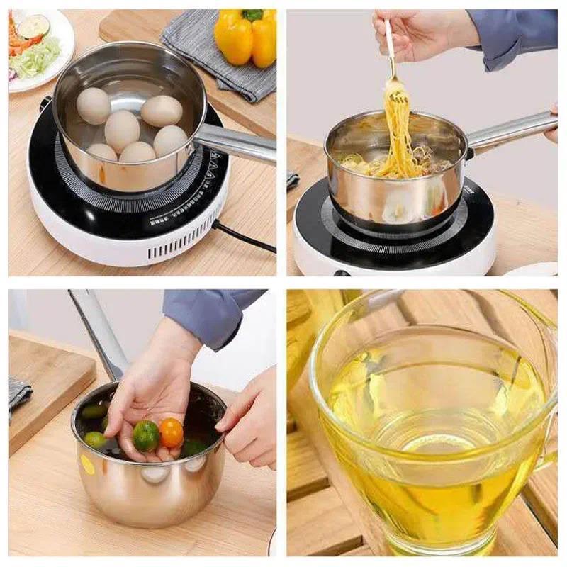 Product Introduction of Stainless Steel Non-stick Pan Noodle Pot Kitchen Accessories Milk Pot Aluminum Pot Tableware Pan Home Cooking Tools Cookware pot 23