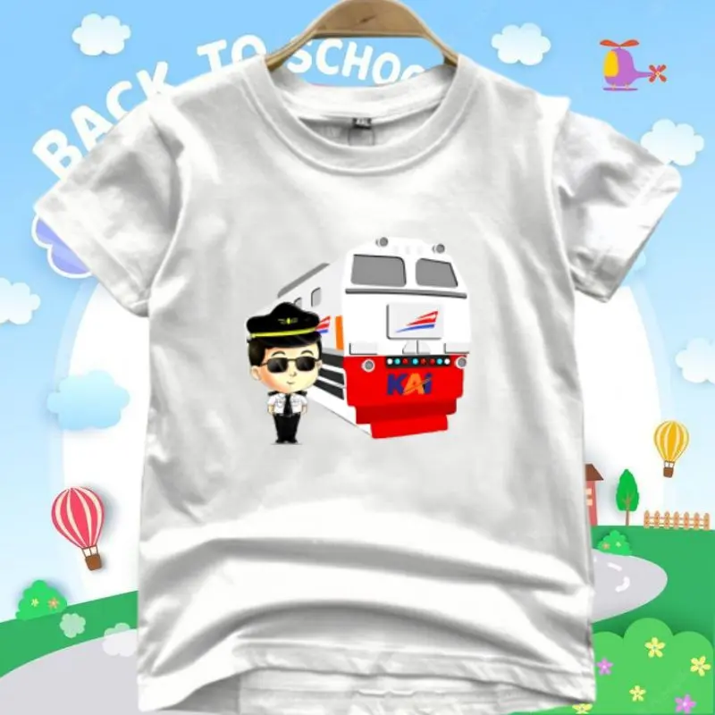 KGZ Kaos Anak Kereta Api KAI ( 2-10 Tahun ) Untuk Cewek Cowok Katun 2