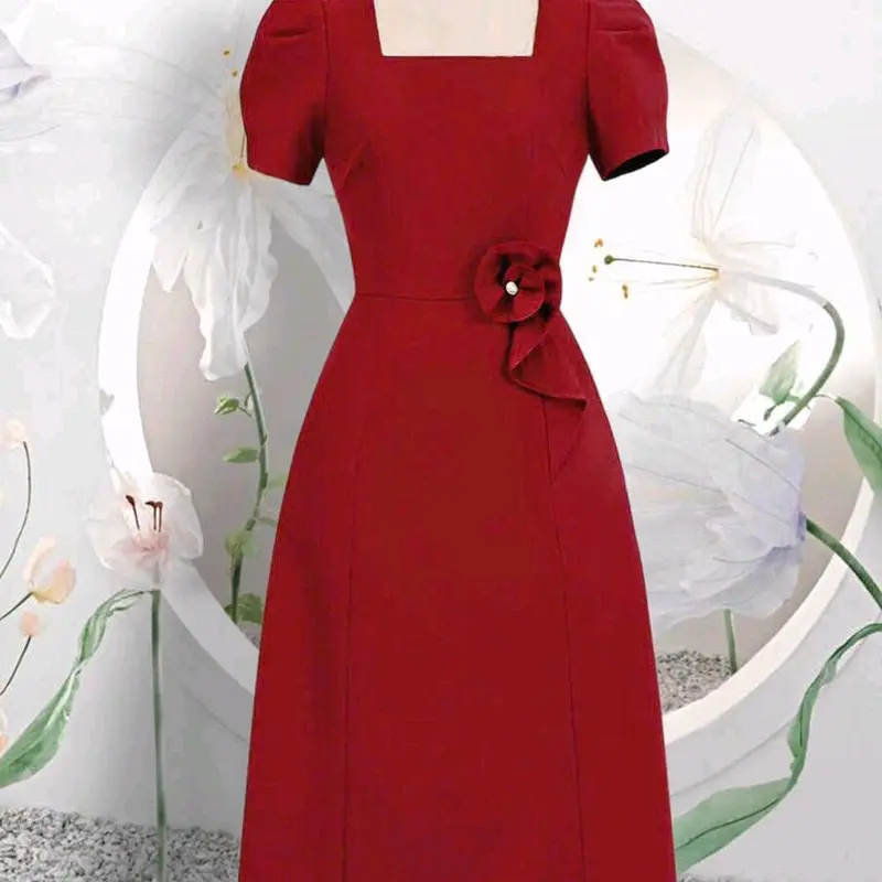 Đầm công sở 2 lớp có túi form A 1