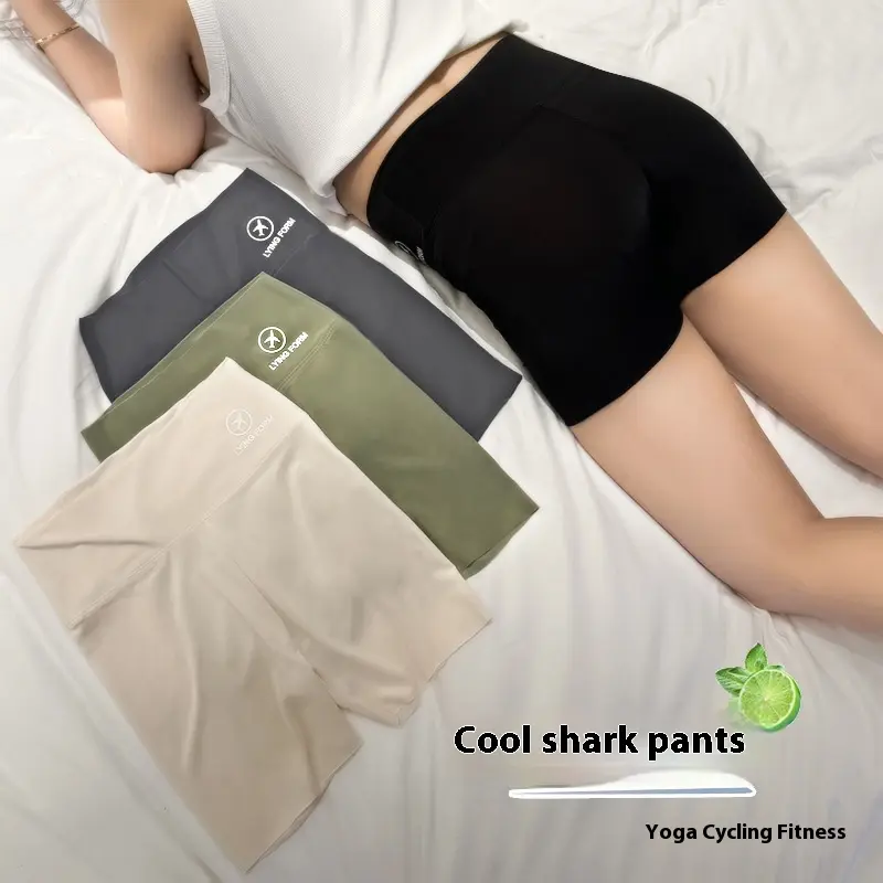Quần Thể Thao Cá Mập, Kiểu Bikini, Quần Đùi Thể Thao Yoga Mỏng Mùa Hè, Dành Cho Nữ, Có Thể Mặc Ngoài Trời, Chống Lộ, Quần Legging Nâng Hông, Quần Legging