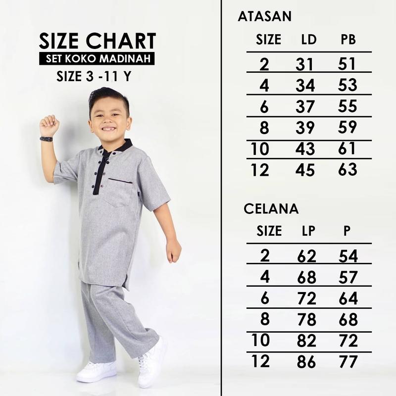 Product Introduction of koko setelan anak laki laki -set kemko anak usia 2 - 12 tahun 0