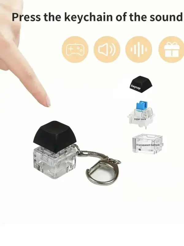 Keycap Keyboard Design Keychain,  Pendant Keychain for Bag, Keychain for Birthday Gift for Friends 2