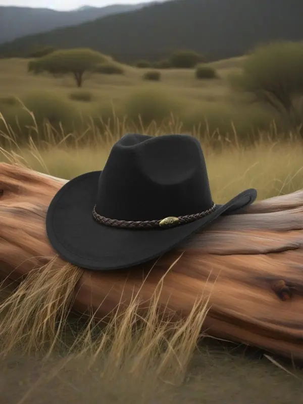 Unisex's Cowboy Hat, Fashionable Wide Brim Hat for Outdoor Activities, Casual Trendy Hat for Men & Women, Fashion Accessories for Daily Wear 7