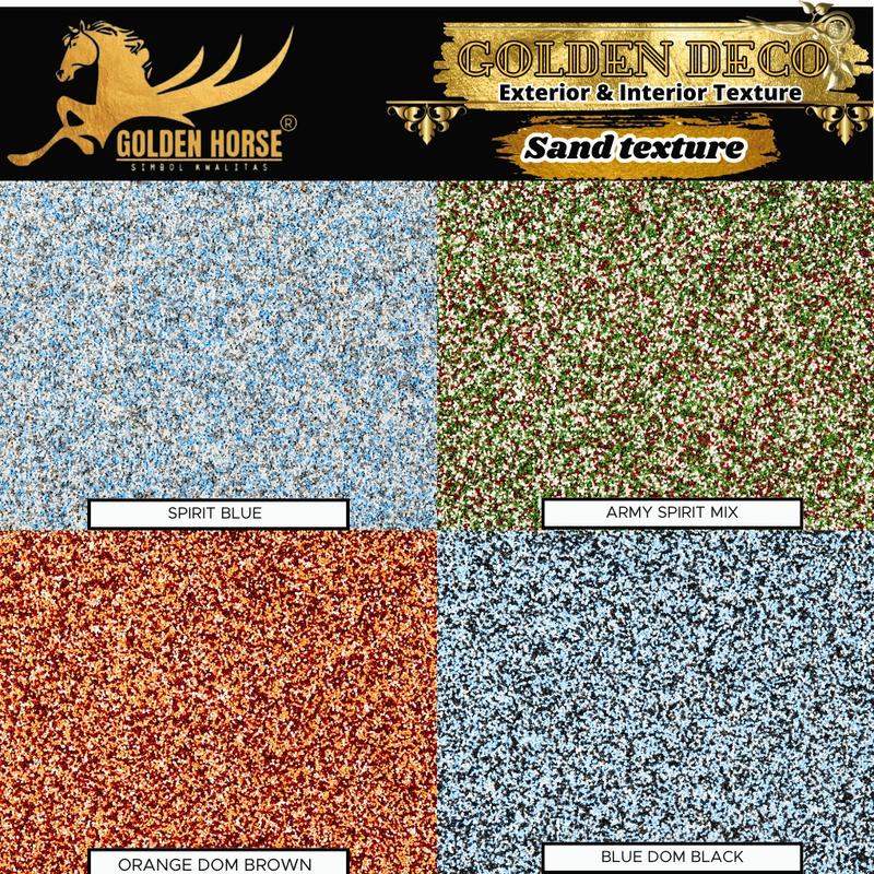 Cat Dinding Sand texture Golden Deco 4,5 kg - Golden horse 1