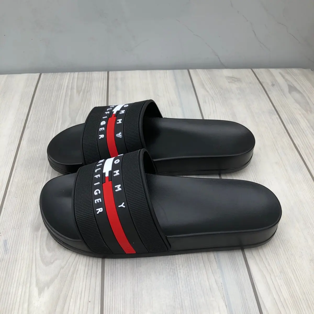 Dép quai ngang tố my đế đúc hợp thời trang DéP dép zeplus tommy dép dép tommy Slipper Đế Bằng Jean Nam