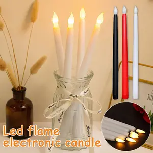 2pcs Lampu Lilin Elektrik Panjang LED / Lilin Baterai Longstick /Dekorasi Rumah / Candle Light Hias Tahan Lama