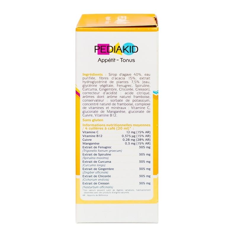 Siro Ăn Ngon Cho Bé Pediakid Appetit Tonus - Kích Thích Trẻ Thèm Ăn Tự Nhiên, Giảm Mệt Mỏi (125ml) 3