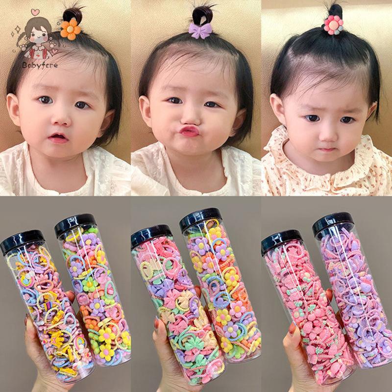 Aksesori rambut kanak-kanak, gelang getah elastik kartun, kepala bayi, tali kulit, bunga kecil, hiasan kepala gadis comel, tidak akan menyakiti rambut 0