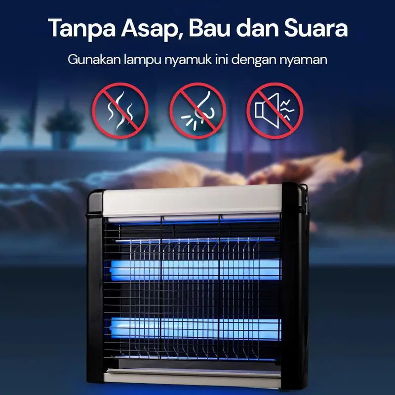 Perangkap Nyamuk Lalat Bug Zapper Lampu LED Anti Nyamuk Mosquito Daya 220V 4W 2