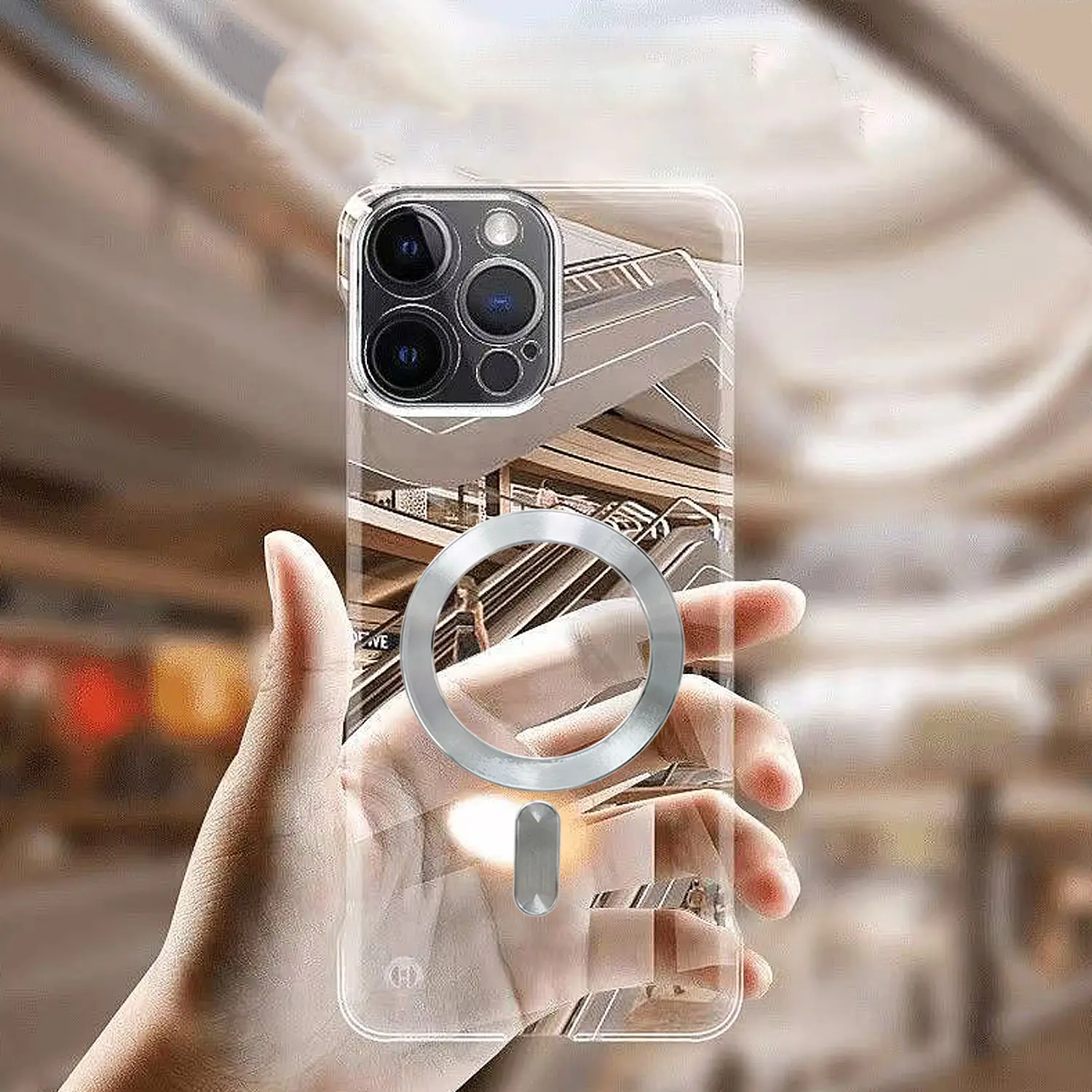 Sarung Telefon Jelas Tanpa Bingkai Ultra Nipis, Untuk iPhone 11, 14, 13, 12, 15, 16ProMax, 14Plus, Serasi dengan Pengecasan Tanpa Wayar Magnetik Magsafe, Sarung Sarung