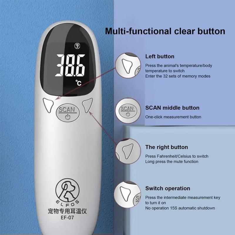 Product Introduction of Pet Dog Cat Ear Digital Thermometer Animal Thermometers For Cats Animal Measuring Non-Contact Electronic For Home and Clinic Use 21
