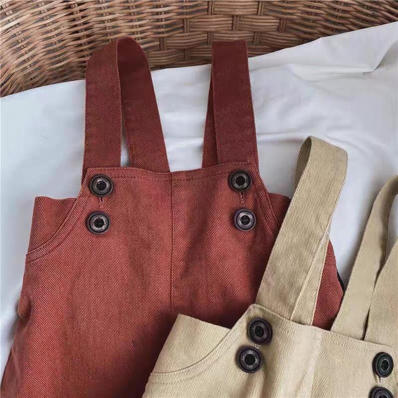 Quần Yếm Kaki Cotton trẻ em cho bé Trai bé Gái từ 10kg đến 28kg phong cách Hàn Quốc thời trang trẻ em Dream House 3