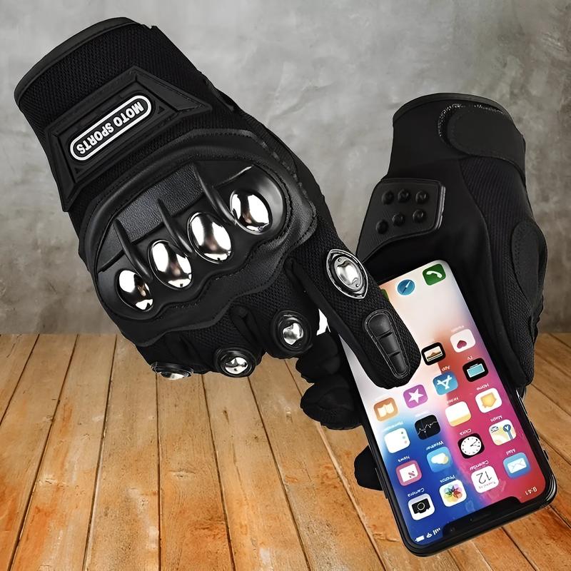 Găng Tay Xe Máy MOTO Sport Cụt Ngón, Dài Ngón Đi Phượt Có Gù Thép INOX