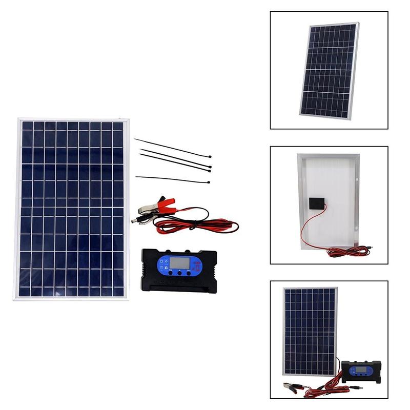10W 12V/18V solar panel kit with Controller and crocodile  clip IP65 waterproof 6