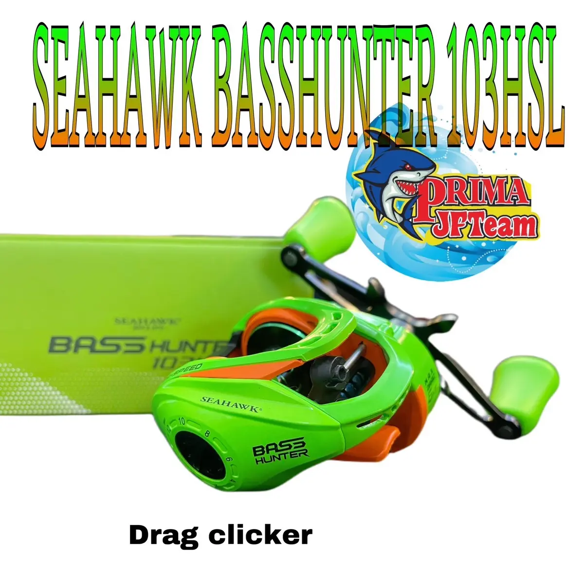 Reel BC Seahawk Bass Hunter Merah hijau orange LX 103 HSL Pancing
