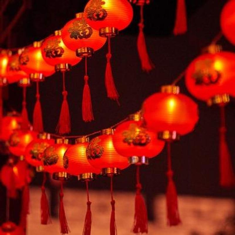 Dây Lồng đèn led đèn lồng đỏ treo trang trí dài 5m loại 16 bóng- Treo trang trí Tết 0