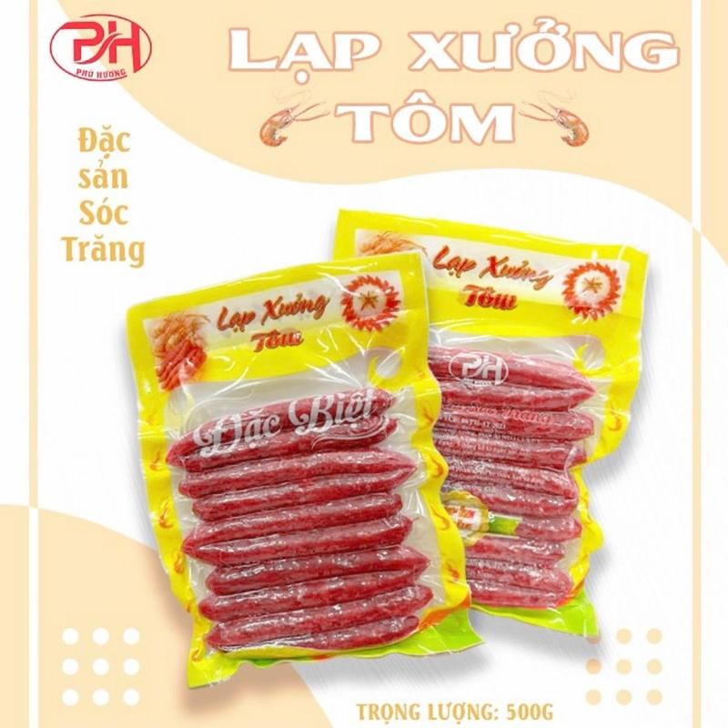 1kg Lạp Xưởng Tôm Sóc Trăng - ĐẶC BIỆT Loại 1.  Thành phần : 80% thịt  heo và mỡ heo , 20% tôm  tươi  Sấy khô , nạc nhiều  ít  mỡ  ( 1kg 2 túi ) banhtrang chuchan chaga rut