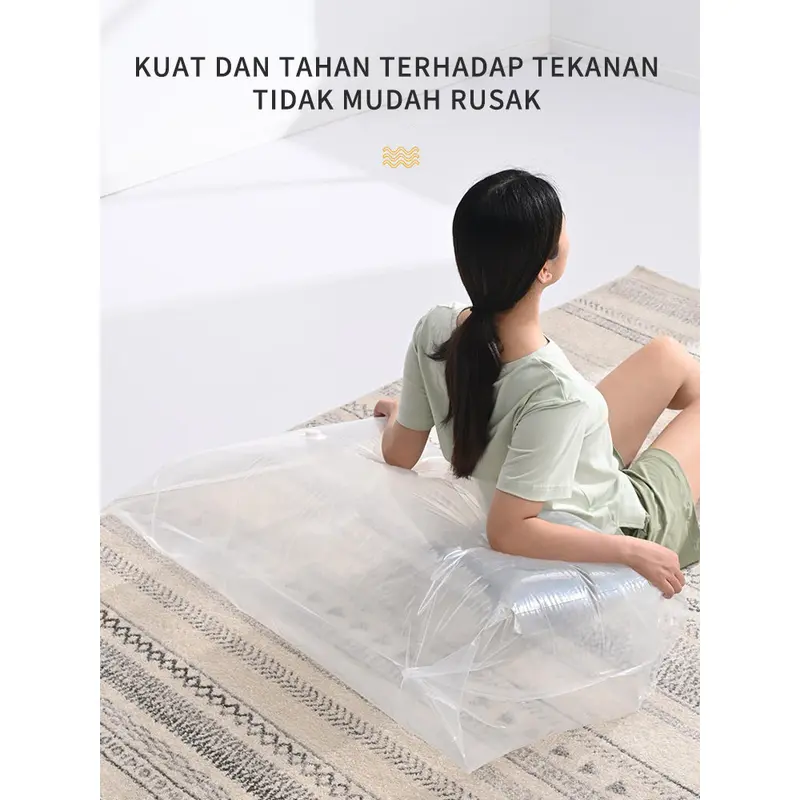 Plastik kompresi vakum/alat vacum baju dan plastik nya/vacuum bag travel/plastik vacum baju/Vakum Baju Pakaian - Qiqi Treasure 4