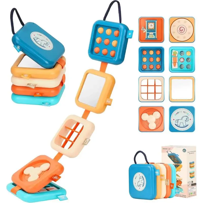 Montessori 1 Year Old, Baby Toys for 6-12 Months,Travel Activities Board Busy Cube