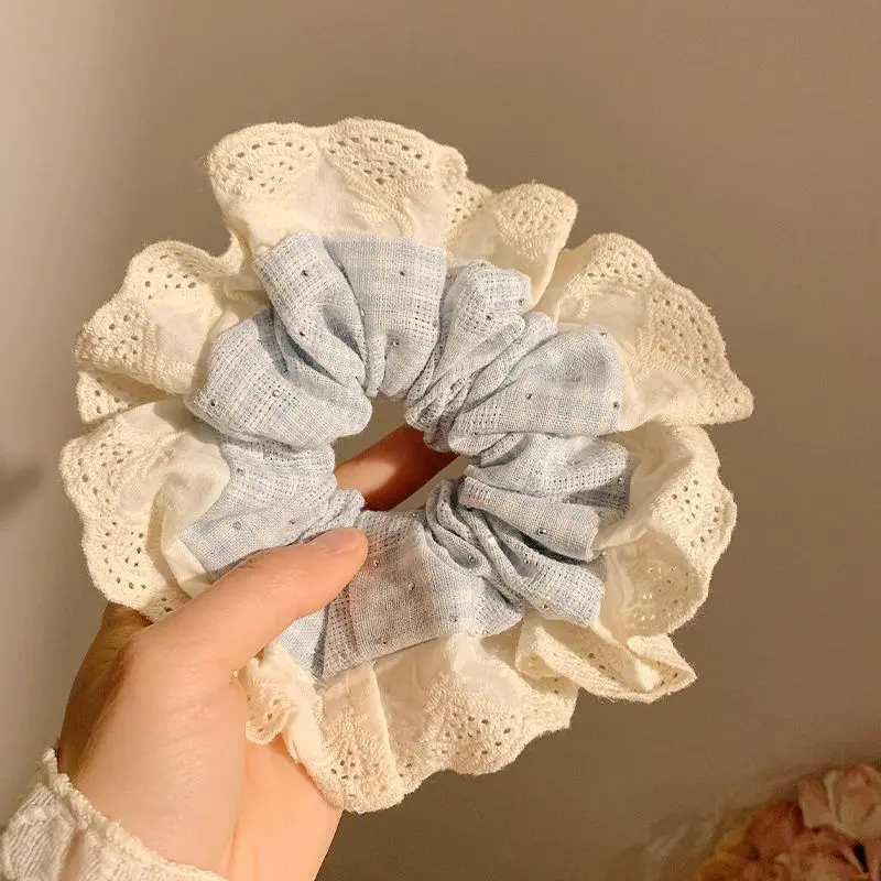 Scrunchie Hoa Nhẹ Nhàng, Phong Cách Hàn Quốc, Nghệ Thuật, Bóng Lớn, Băng Đô Cài Tóc, Băng Đô, Phụ Kiện Tóc, Bán Chạy, Phong Cách Hoa, [Shop Bán Chạy] 2