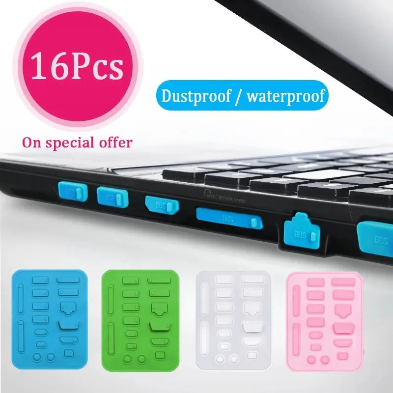 Bộ/Set 16 Nút Chống Bụi Cho Laptop/Máy Tính