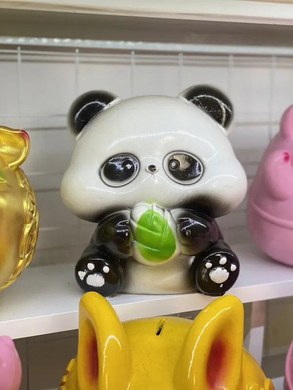 Gấu Trúc Cute, Heo Đất, Lợn Đất, Ống Tiết Kiệm, Đựng Tiền, Ống Heo Đồng 4
